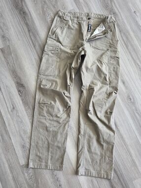 Vertx Tactical Pants Khaki Cargo Canvas Cotton Lycra Blend Mens 34x34 (32x33)